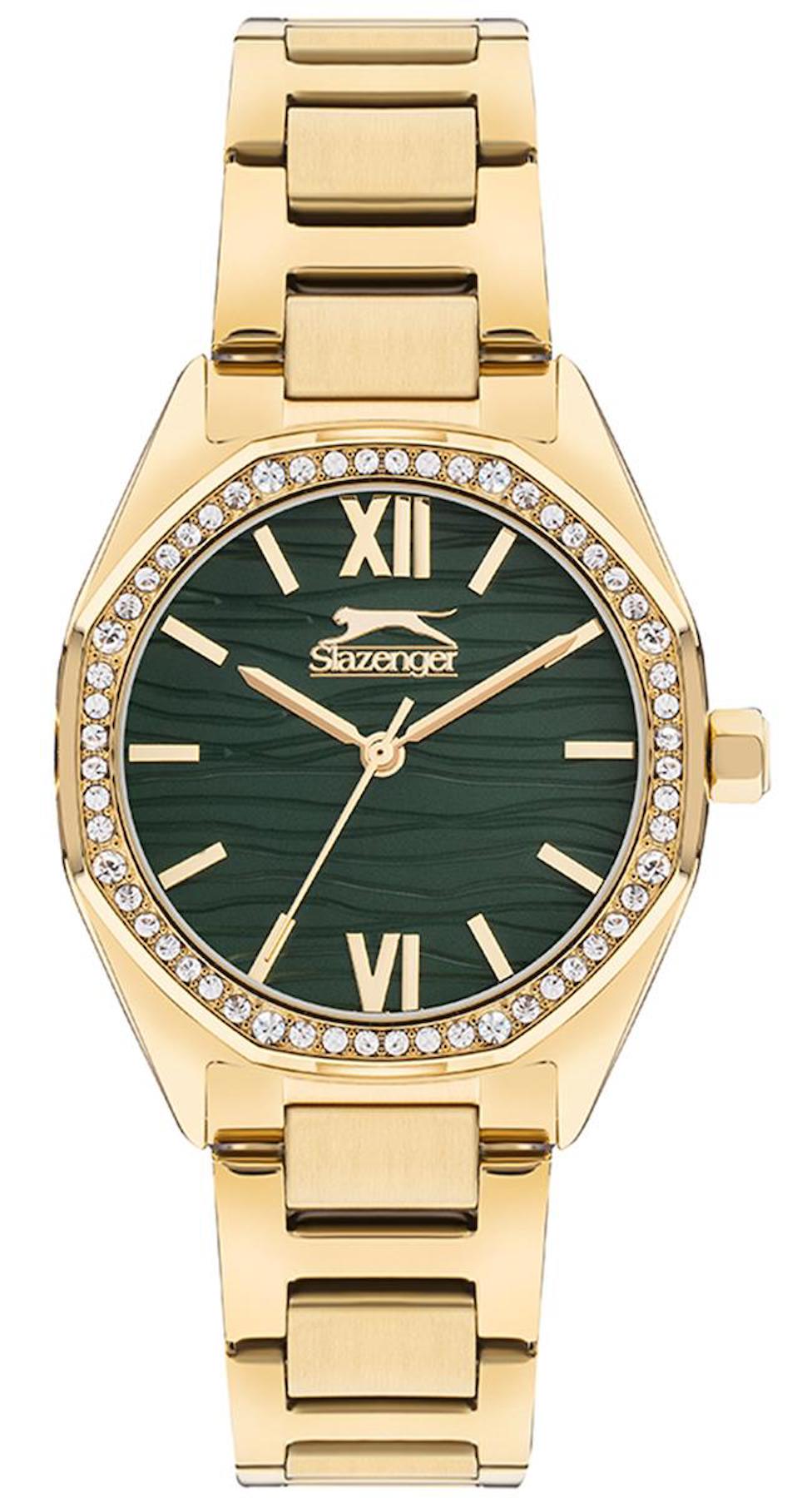 Slazenger SL.09.2301.3.03 38 mm Altın Çelik Kordon Analog Kadın Kol Saati