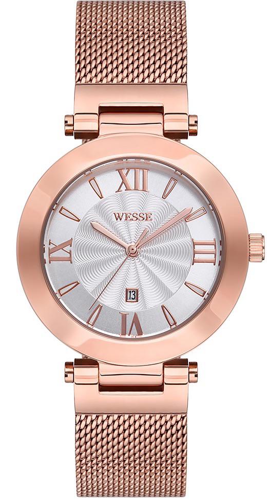 Wesse WWL300204MA Takvimli 36 mm Rose Gold Çelik Kordon Analog Kadın Kol Saati