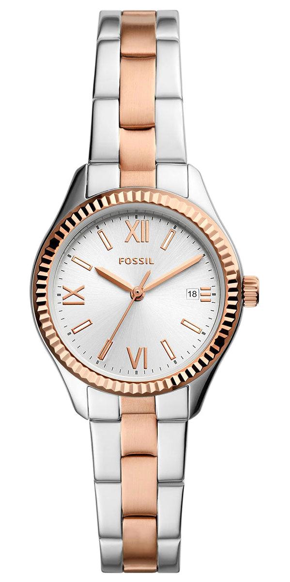 Fossil FBQ3928 28 mm Gri-Rose Gold Çelik Kordon Analog Kadın Kol Saati