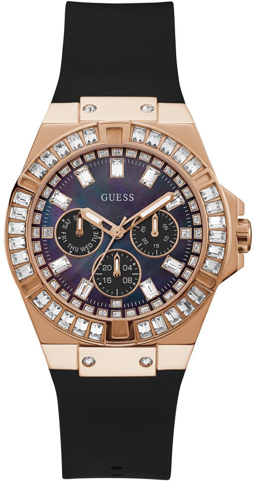 Guess GUGW0118L2 Takvimli 38 mm Siyah Silikon Kordon Analog Kadın Kol Saati