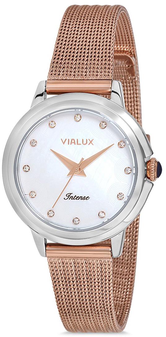 Vialux LJ530S-09SR 30 mm Gri-Rose Gold Çelik Kordon Analog Kadın Kol Saati