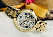 Homies HM17404S21A-01 Takvimli 33 mm Altın Çelik Kordon Analog Kadın Kol Saati