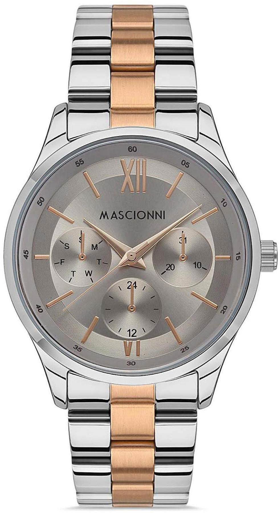 Mascionni M.1.1107A.06 Takvimli 38 mm Rose Gold Çelik Kordon Analog Kadın Kol Saati
