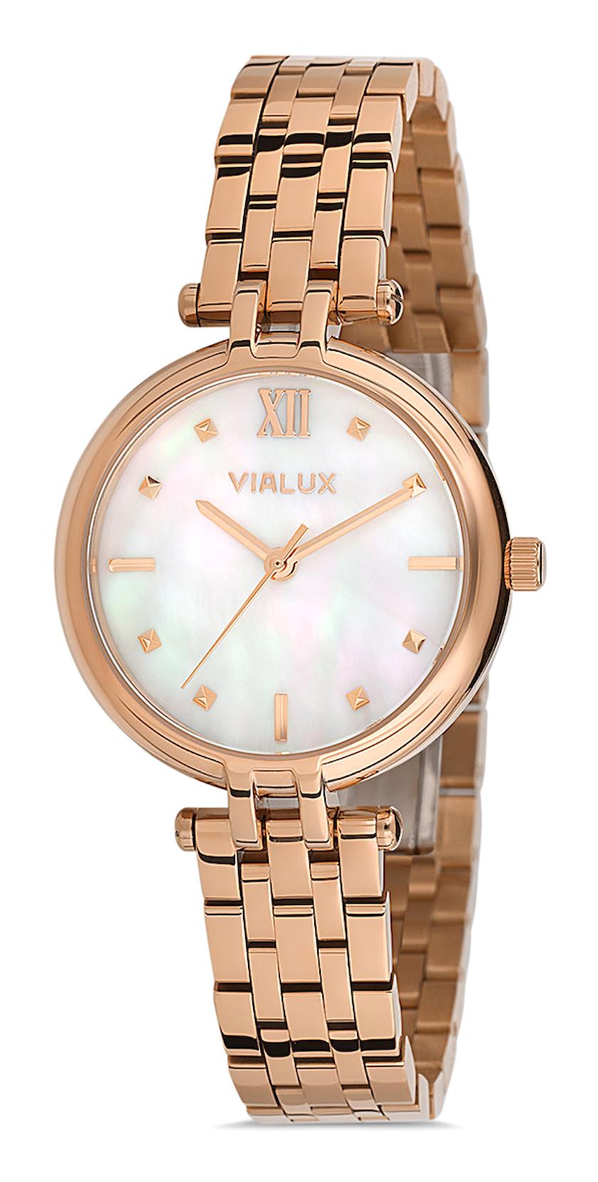 Vialux LJ478R-09SR 40 mm Rose Gold Çelik Kordon Analog Kadın Kol Saati