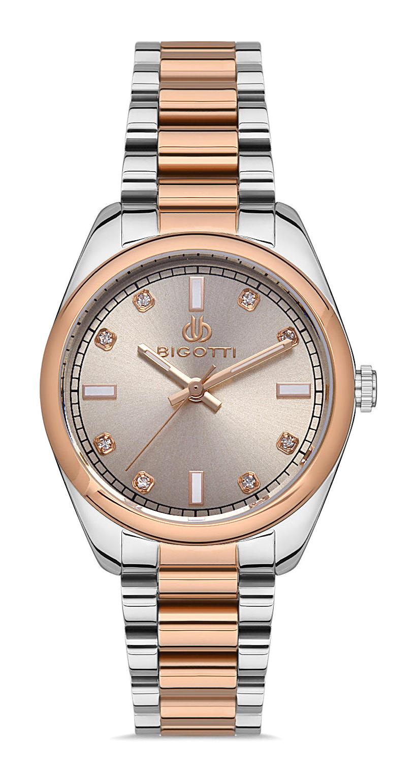Bigotti BG.1.10426.5 36 mm Gri-Rose Gold Çelik Kordon Analog Kadın Kol Saati