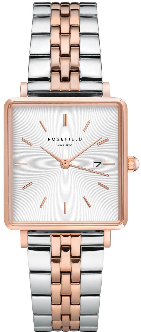 Rosefield QVSRD.Q014 Takvimli 28 mm Gri-Rose Gold Çelik Kordon Analog Kadın Kol Saati