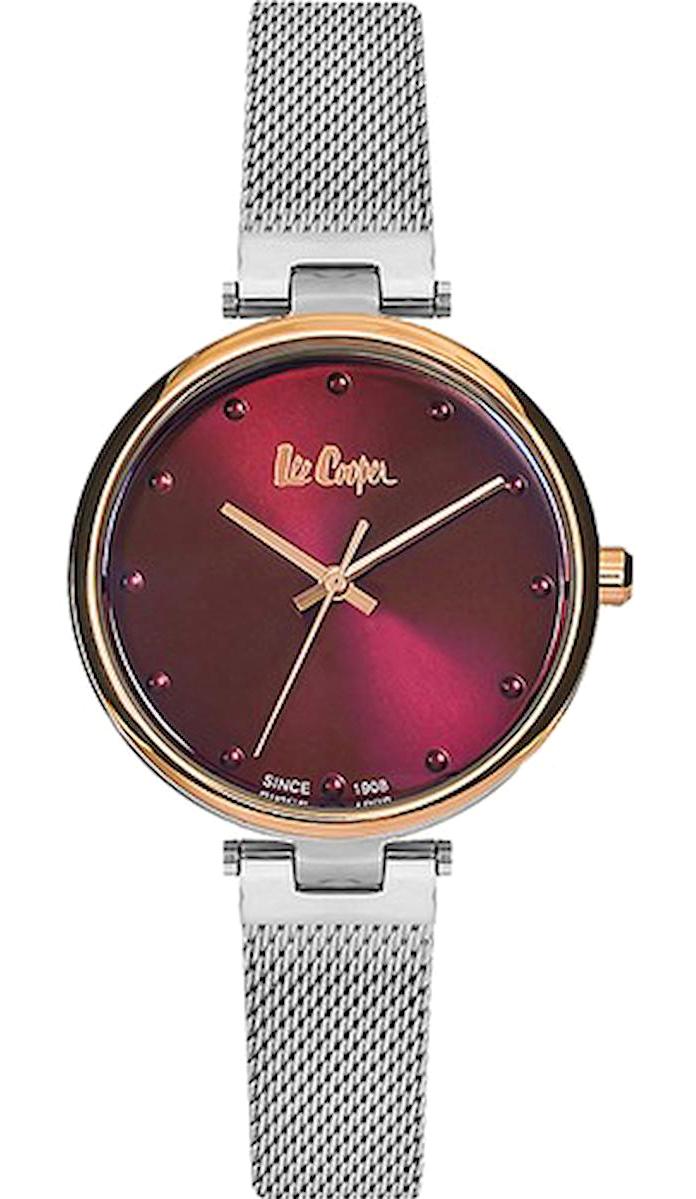 Lee Cooper LC06330.580 40 mm Gri Metal Kordon Analog Kadın Kol Saati