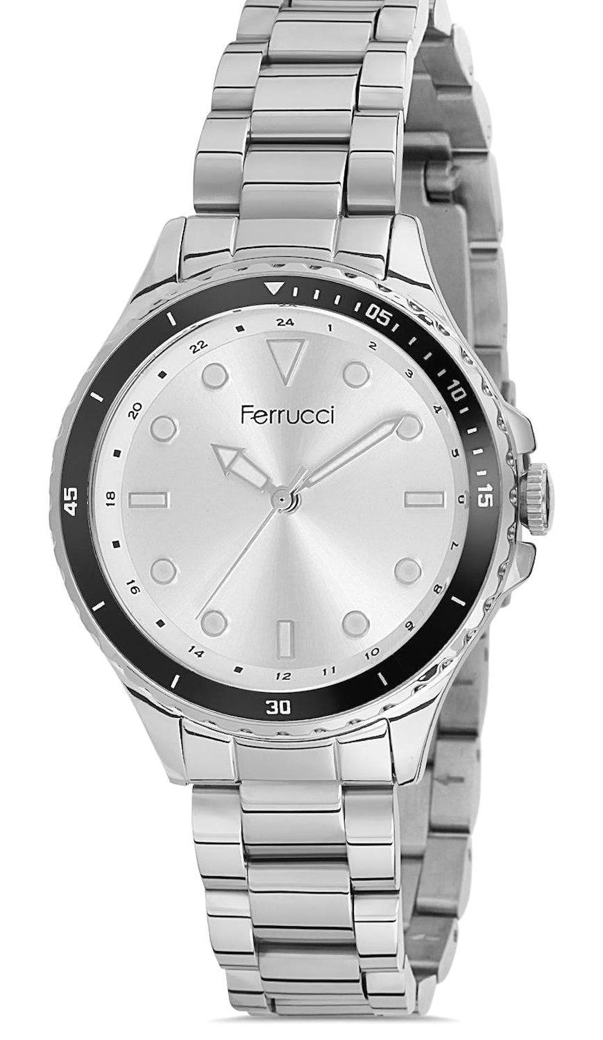 Ferrucci FC.13882M.03 36 mm Gri Çelik Kordon Analog Kadın Kol Saati