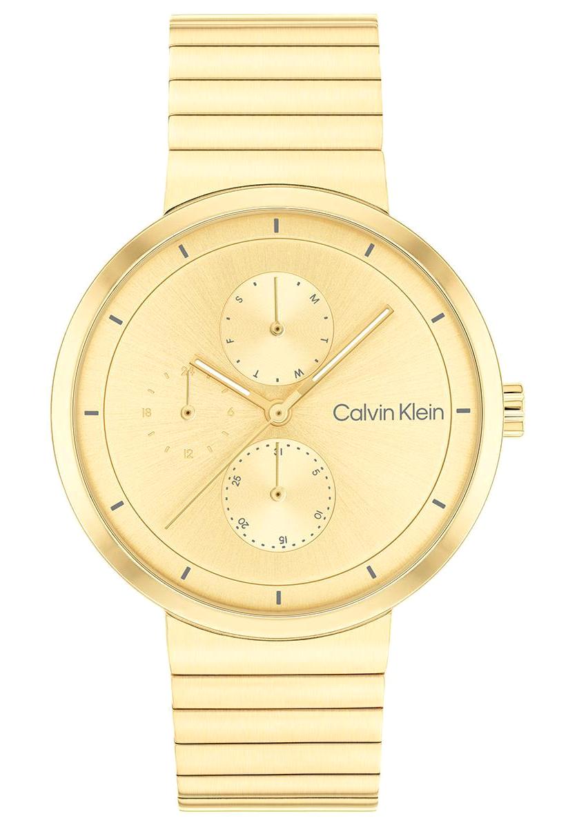 Calvin Klein CK25100030 Takvimli 36 mm Altın Çelik Kordon Analog Kadın Kol Saati