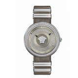Versace VRSCVLC120016 40 mm Gri Deri Kordon Analog Kadın Kol Saati