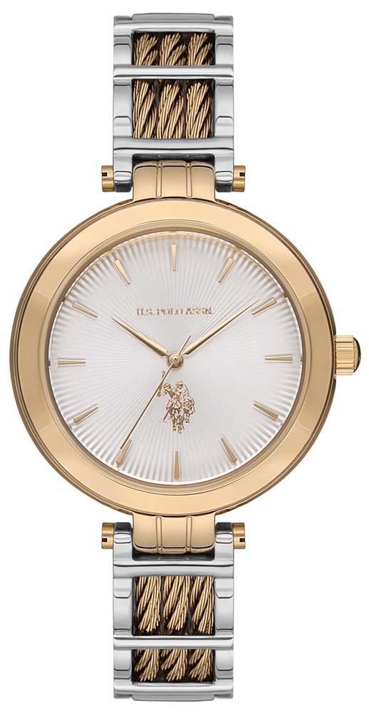 U.S. Polo Assn USPA2008-03 36 mm Altın-Gri Çelik Kordon Analog Kadın Kol Saati