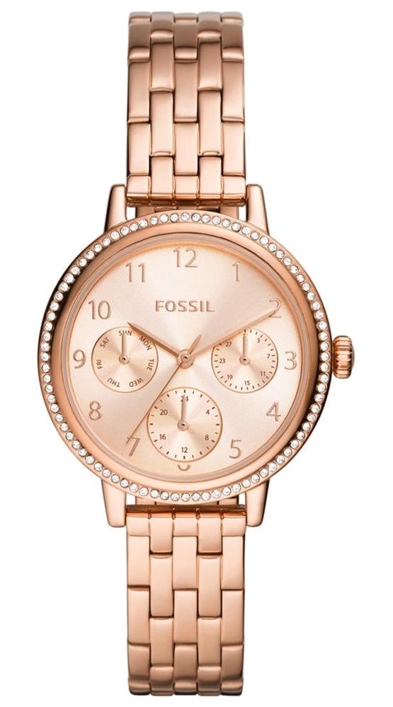 Fossil FBQ3688 34 mm Rose Gold Çelik Kordon Analog Kadın Kol Saati
