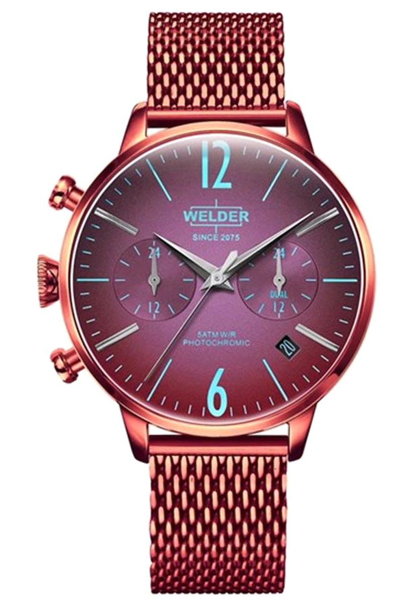 Welder Watch WWRC640 Takvimli 38 mm Kırmızı Çelik Kordon Analog Kadın Kol Saati
