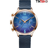 Welder Watch WWRC631 Takvimli 39 mm Mavi Çelik Kordon Analog Kadın Kol Saati