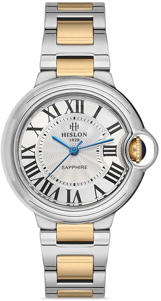 Hislon QL120S-02SG 34 mm Gri-Rose Gold Çelik Kordon Analog Kadın Kol Saati