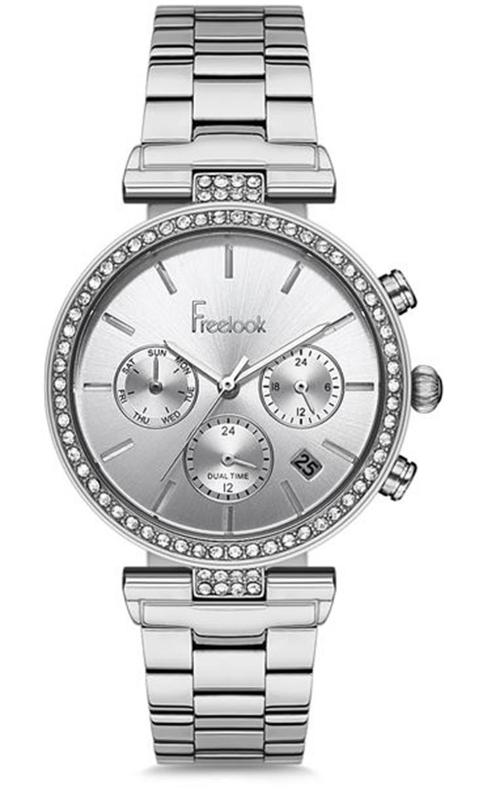 Freelook F.1.1114.01 38 mm Siyah Çelik Kordon Analog Kadın Kol Saati