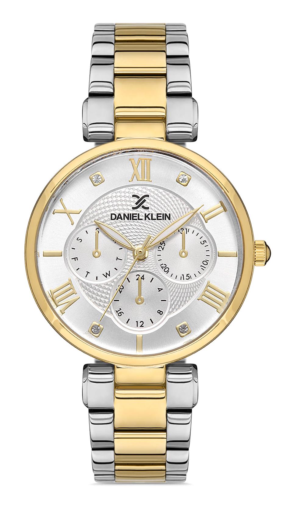 Daniel Klein EDK.1.10054.4 35 mm Altın-Gri Metal Kordon Analog Kadın Kol Saati
