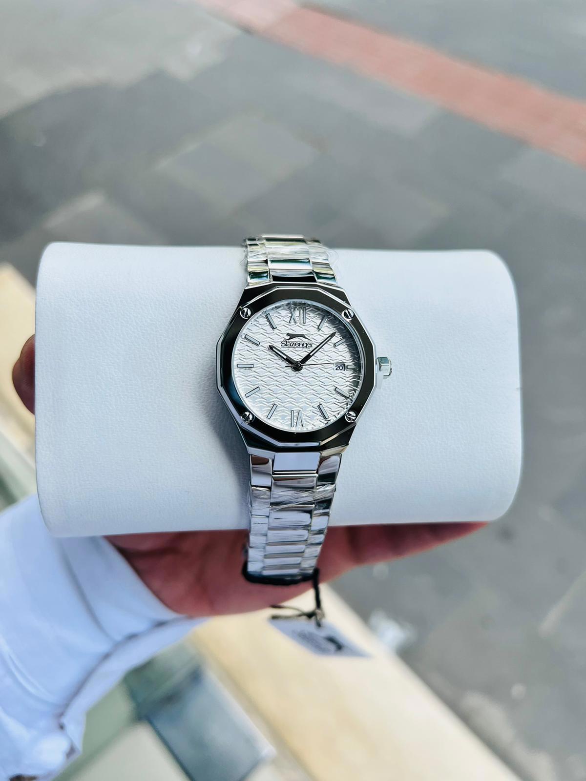 Slazenger SL.09.2149.3.01 34 mm Gri Çelik Kordon Analog Kadın Kol Saati