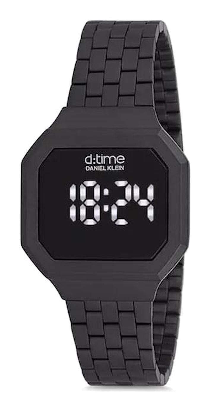 Daniel Klein DK.102.013224B 31-35 mm Siyah Çelik Kordon Dijital Kadın Kol Saati