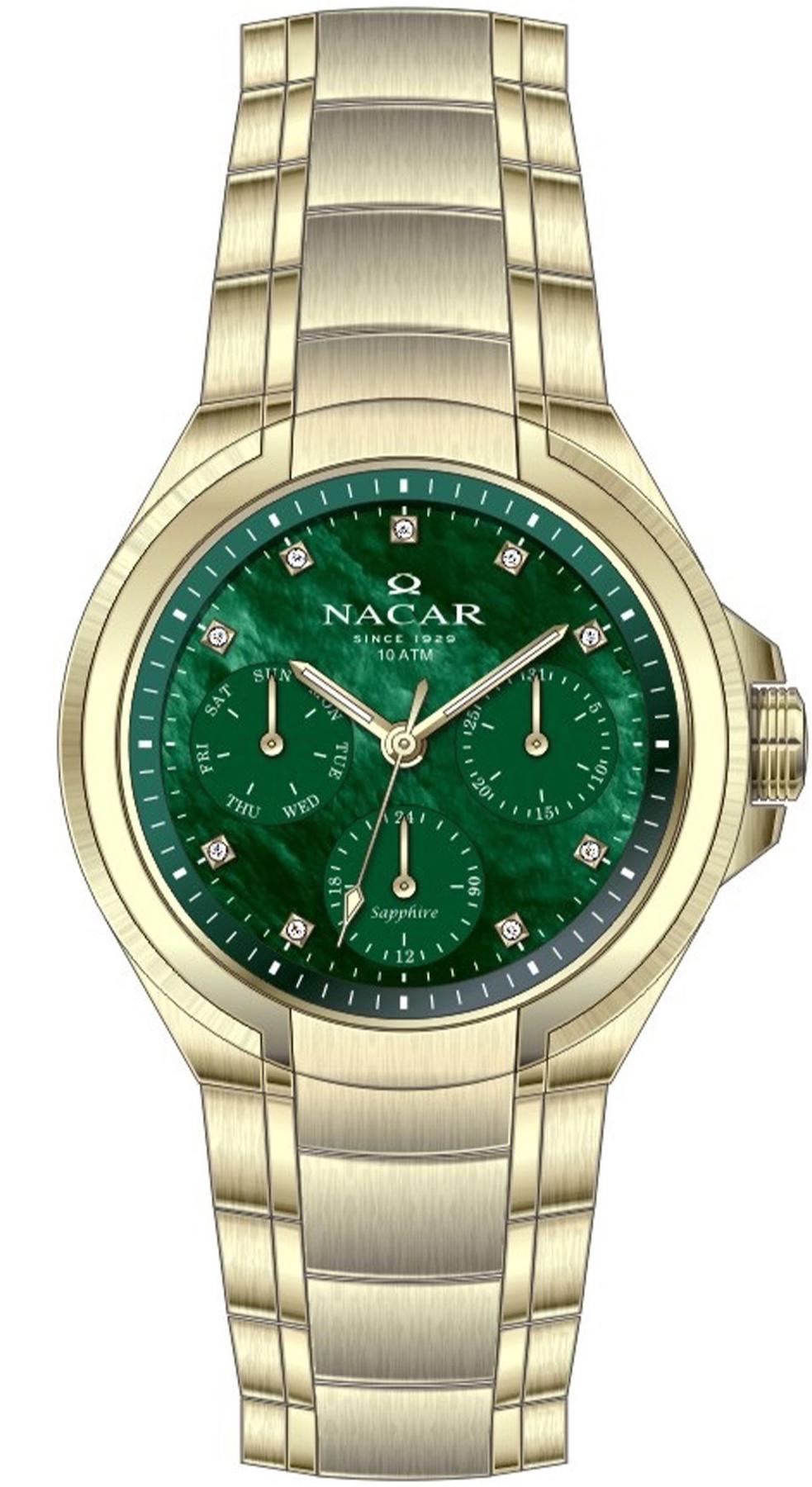 Nacar NC28-392322-DNM 34 mm Altın Çelik Kordon Analog Kadın Kol Saati