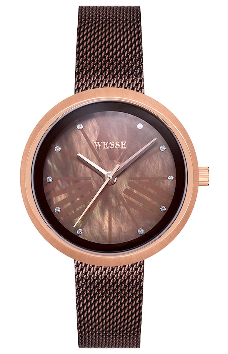 Wesse WWL301104M 36 mm Kahverengi Metal Kordon Analog Kadın Kol Saati