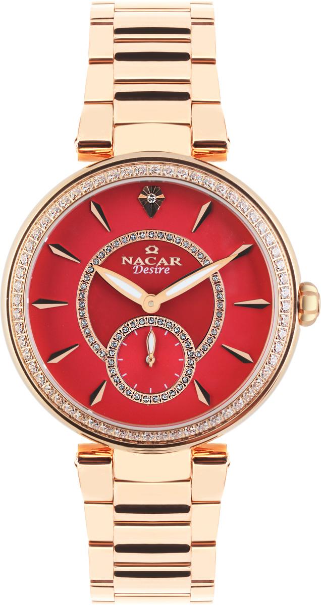 Nacar 33-396555-RDRMS 36 mm Altın Metal Kordon Analog Kadın Kol Saati