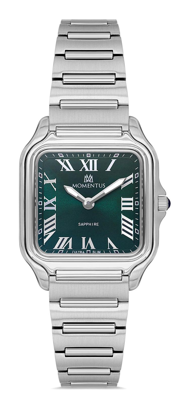 Momentus CS348S-15SS 28-35.5 mm Gri Çelik Kordon Analog Kadın Kol Saati