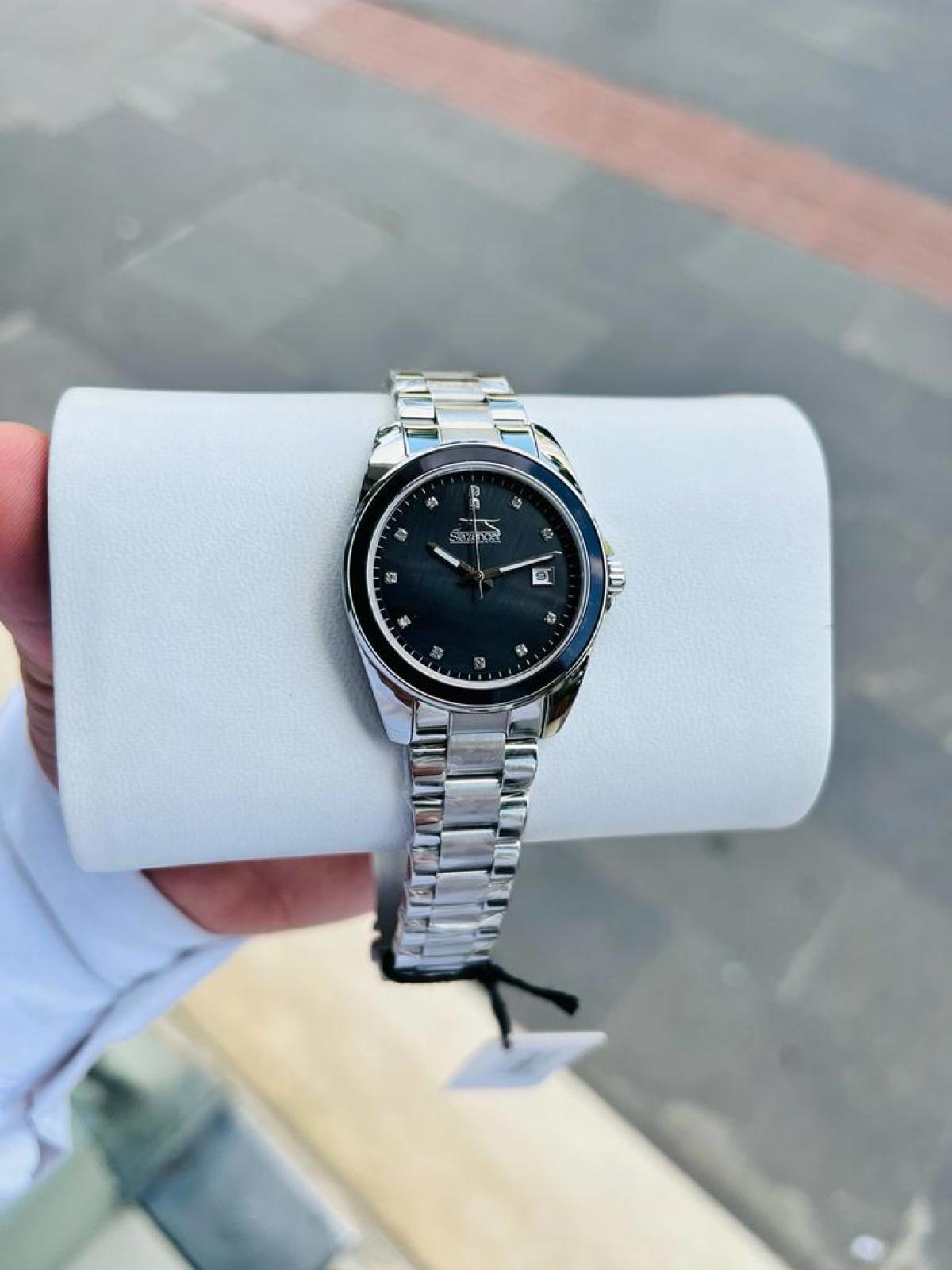Slazenger SL.09.2142.3.01 34 mm Gri Çelik Kordon Analog Kadın Kol Saati