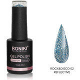 Roniki Rock&Disco Reflective 02 Mavi Işıltılı Kalıcı Simli Oje