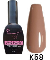 Pink World K58 Pembe Parlak Kalıcı Oje