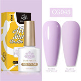 Born Pretty Silky White Serisi CG045 Lila Mat Kalıcı Oje