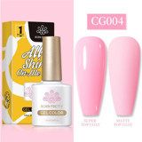 Born Pretty Silky White Serisi CG004 Pembe Parlak Kalıcı Oje