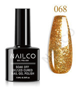 NailCo Platinum Seri NC068 Altın Sarısı Işıltılı Kalıcı Simli Oje