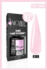 Moziur H188 Pembe Işıltılı Kalıcı Oje