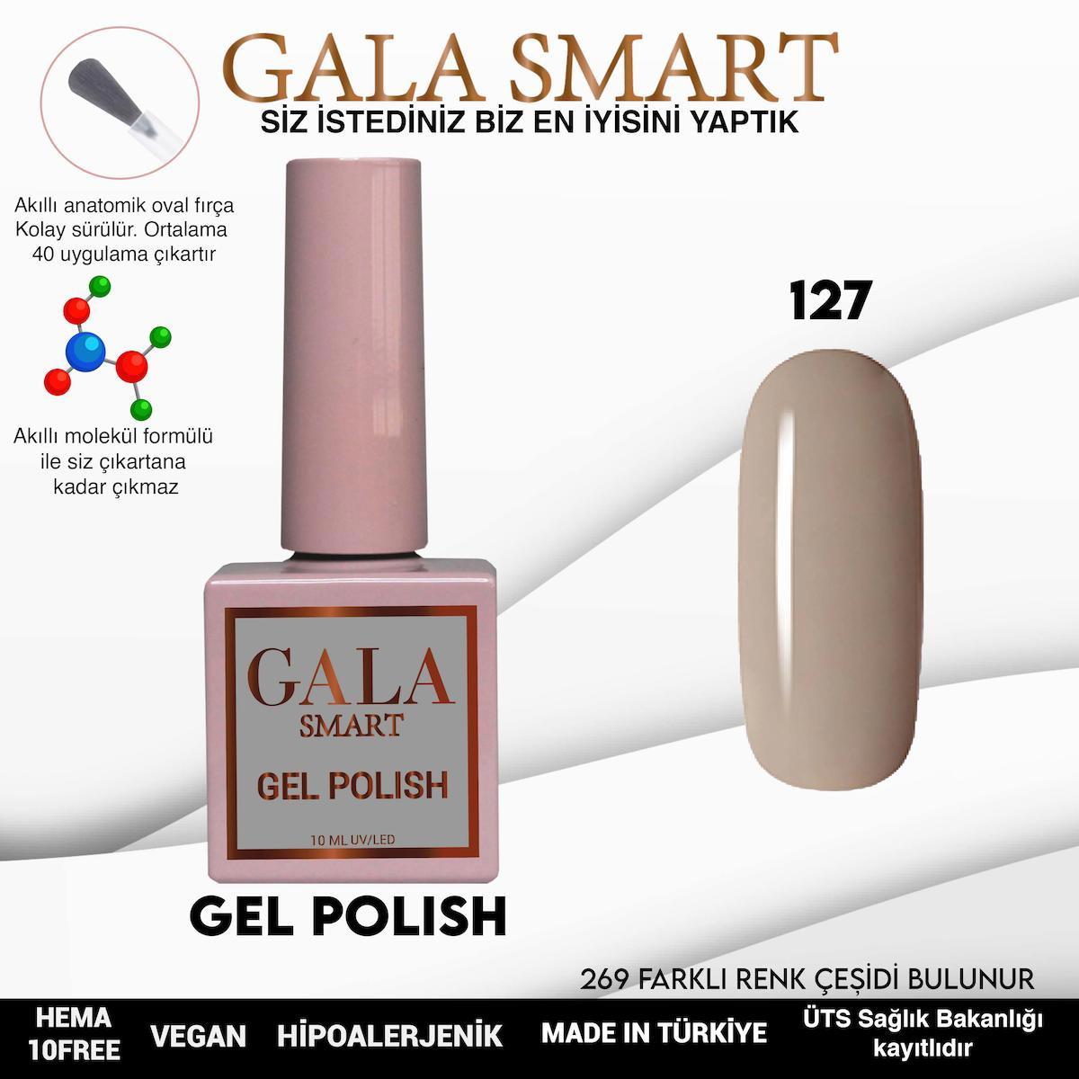 Gala Smart Klasik Seri 127 Gri Parlak Kalıcı Oje