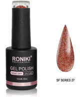 Roniki Sf Series 27 Kahverengi Işıltılı Kalıcı Simli Oje