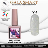 Gala Smart Vitraj V1 Gümüş Işıltılı Kalıcı Simli Oje