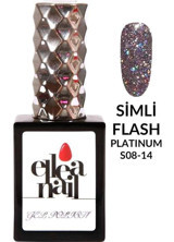 Ellea Nail 14 Çok Renkli Işıltılı Kalıcı Simli Oje