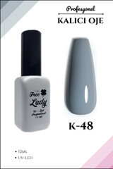 Freelady K-48 Gri Parlak Kalıcı Oje