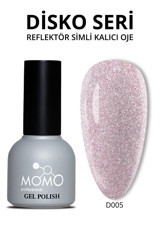 Momo D005 Pembe Işıltılı Kalıcı Simli Oje