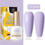 Born Pretty Silky White Serisi CG046 Lila Mat Kalıcı Oje