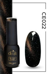 Cr-Oje Cat Eye CE022 Sarı Hologram Kalıcı Simli Oje