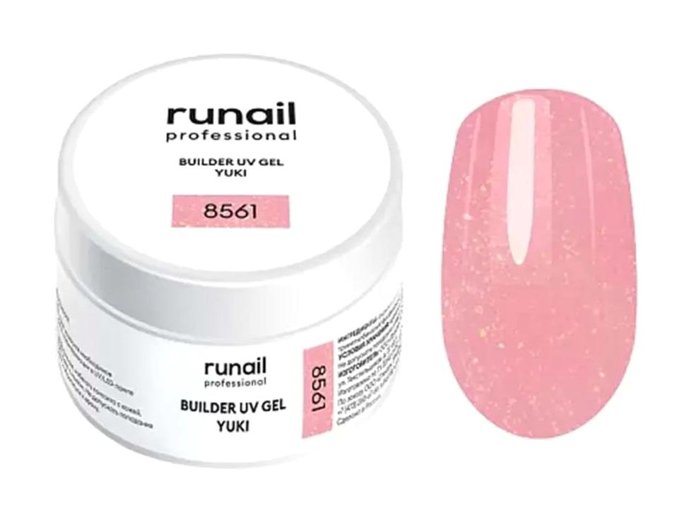 Runail Builder 8561 Pembe Parlak Kalıcı Simli Jel Oje