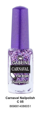 Gabrini Carnaval C5 Mor Işıltılı Simli Oje