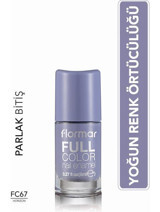 Flormar Full Nail Enamel FC67 Gri Parlak Oje