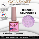 Gala Smart Unicorn U8 Sarı Sedefli Kalıcı Simli Oje