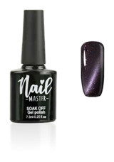 Nail Master Kedi Gözü M867 Lila-Siyah Hologram Kalıcı Simli Oje
