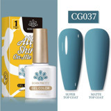 Born Pretty Silky White Serisi CG037 Mavi Mat Kalıcı Oje