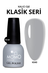 Momo K040 Gri Parlak Kalıcı Oje