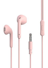 Zore ER06 Silikonsuz Mikrofonlu 3.5 mm Jak Kablolu Kulaklık Pembe